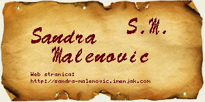 Sandra Malenović vizit kartica